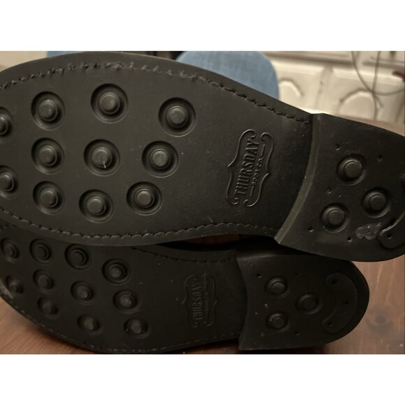 Thursday Boots Mens Size 12 Wide Captain Lace Up Cap Toe Brown Nubuck Leather - Picture 8 of 16